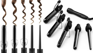 xtava Satin Wave 5 in 1 Curling Iron and Wand Set
