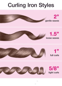 curling iron sizes